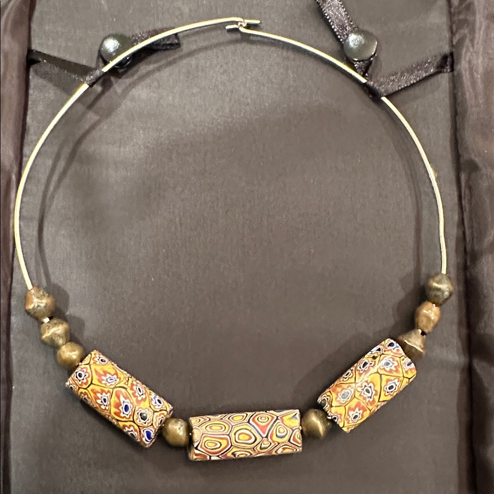 VENETIAN MILLEFIORI GLASS TRADE BEADS Necklace. VINTAGE - Picture 4 of 16